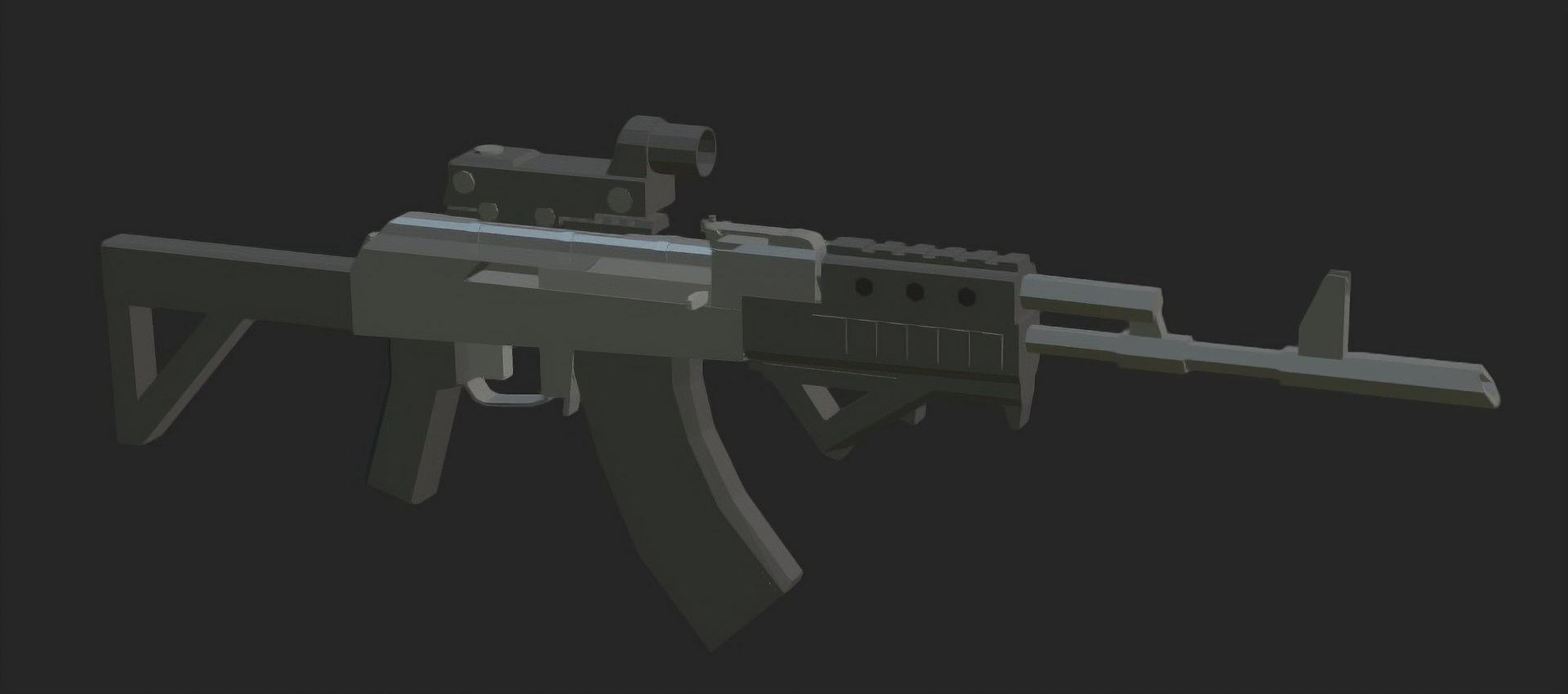 Low Poly Tactical AKM 3D Model - TurboSquid 2192638