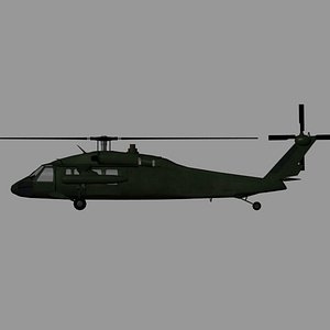 Sikorsky UH-60 Black Hawk low poly