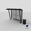 3D model Bus Stop in Orlando