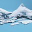 Ice mountain floe cartoon pack