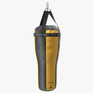 3D model Angle Boxing Heavy Bag Yellow and Black