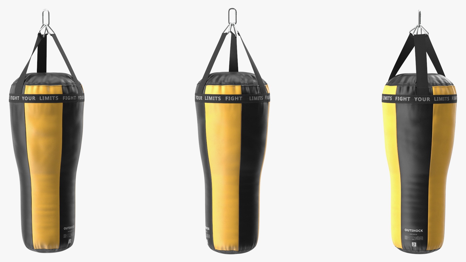 3D Model Angle Boxing Heavy Bag Yellow And Black - TurboSquid 1958438