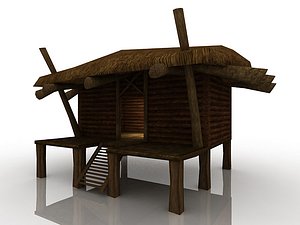 low polygon fantasy house.