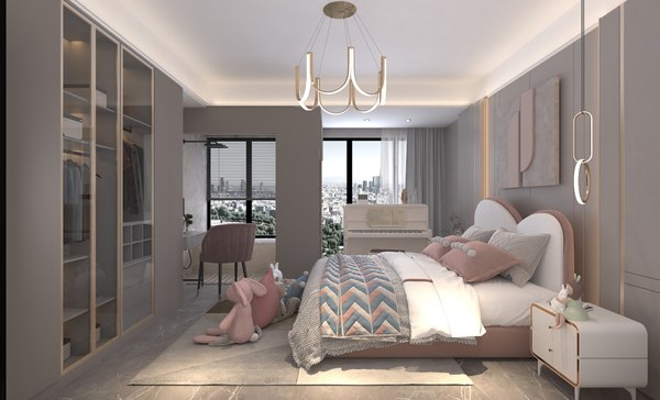 Bedroom Postmodern bedroom Master bedroom simple bedroom deluxe bedroom European style bedroom bed m 3D model