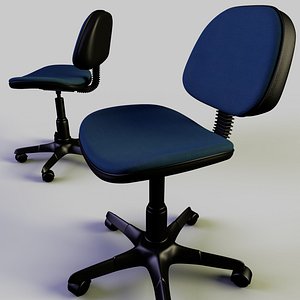 rigged office chair 3d model