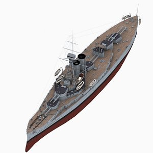 hms erin battleship royal navy 3D model
