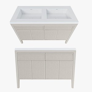Tiffany Double Vanity Unit 1200mm 3D