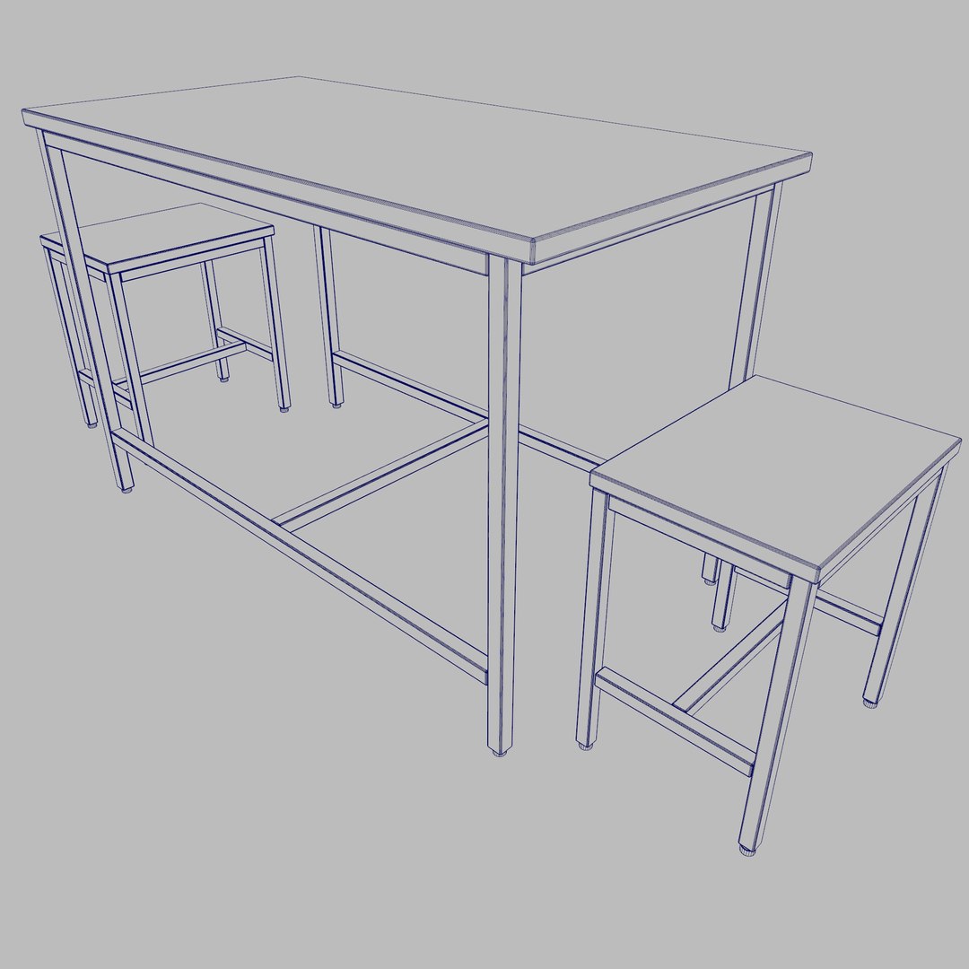 Kitchen Table 3D Model - TurboSquid 2300904