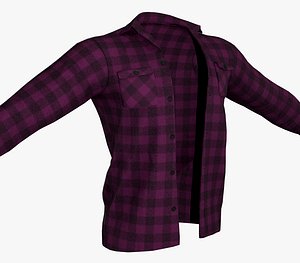 3D Pink Flannel Shirt