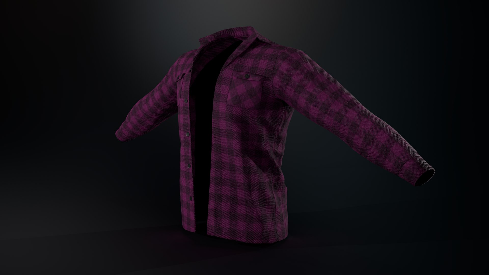 3D Pink Flannel Shirt - TurboSquid 1733496