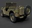Veículo utilitário de reconhecimento do Exército Willys clássico - Modelo 3D pronto para produção