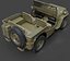 Veículo utilitário de reconhecimento do Exército Willys clássico - Modelo 3D pronto para produção