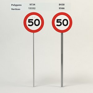 3d model speed limit-50