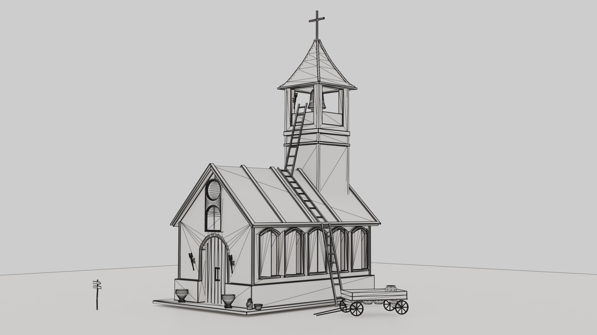 Game-Ready Scandinavian Church 3D model - TurboSquid 2099979