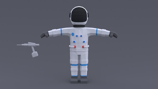 3D модель Низкополигональная мультяшный астронавт TurboSquid 1845545