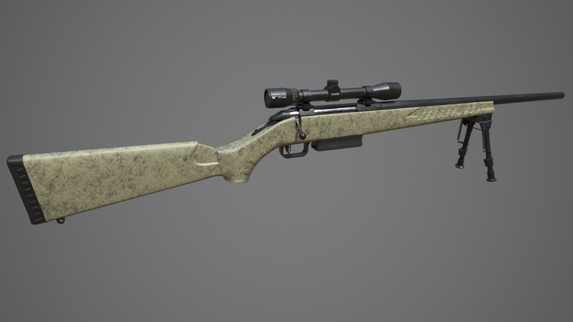 3D Sniper Ruger American Rifle - Vortex Crossfire 2 model https://p.turbosquid.com/ts-thumb/JS/6YjULF/B3/5/png/1683720467/1920x1080/fit_q87/64e98851ecd18622182335e5d48ad861161a5411/5.jpg