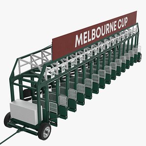 3D horse racing starting gates