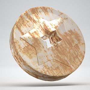3D Rusty Game Coin model