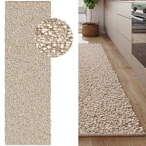 3D Benuta Wool Runner Patch Brown