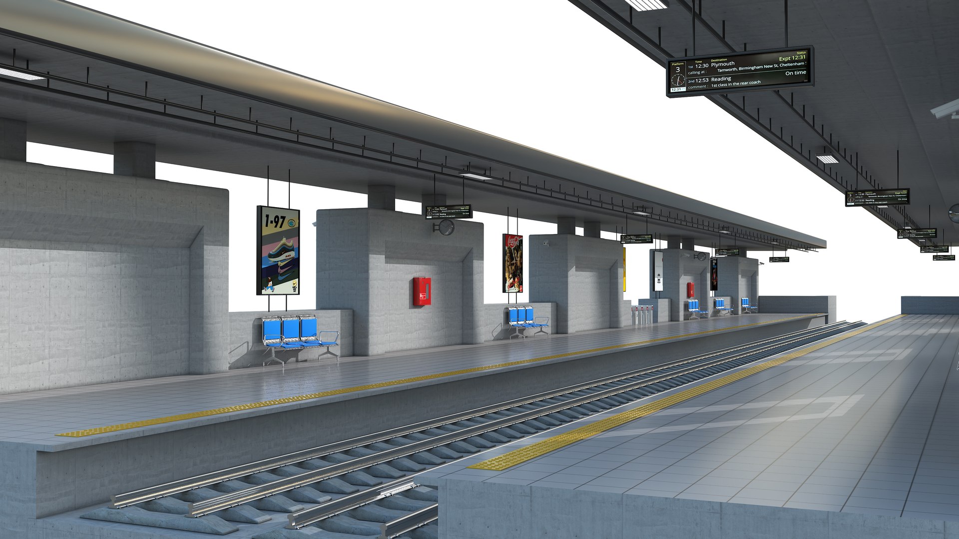 Train Station Collection 3D Model - TurboSquid 2233910