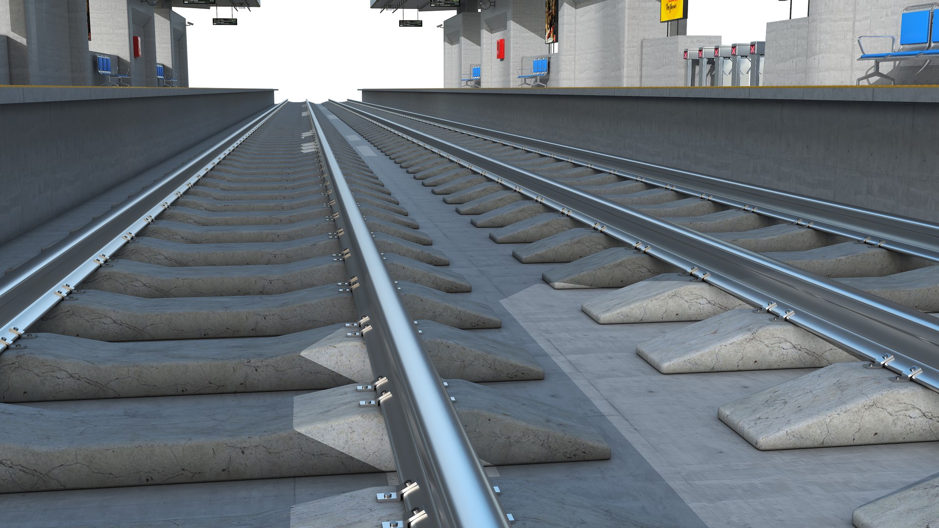 Train Station Collection 3D Model - TurboSquid 2233910