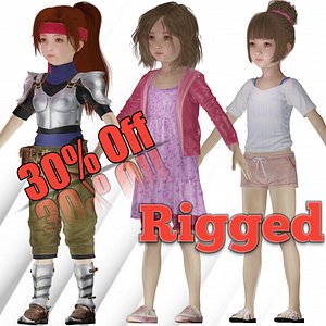3D Sumaira Beautiful realistic Girl character Low-poly 3D model model
