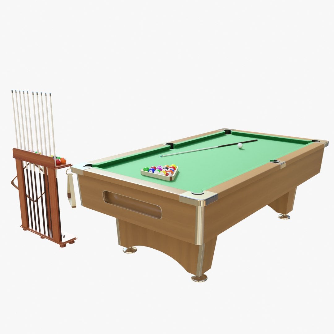 3d Realistic Pool Table 01 Model