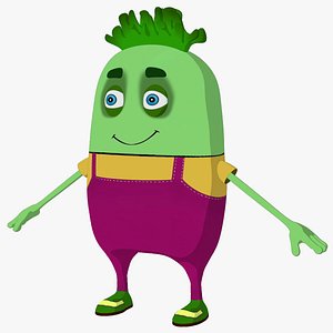 Low-Poly Non Rigged Bean Character(1)