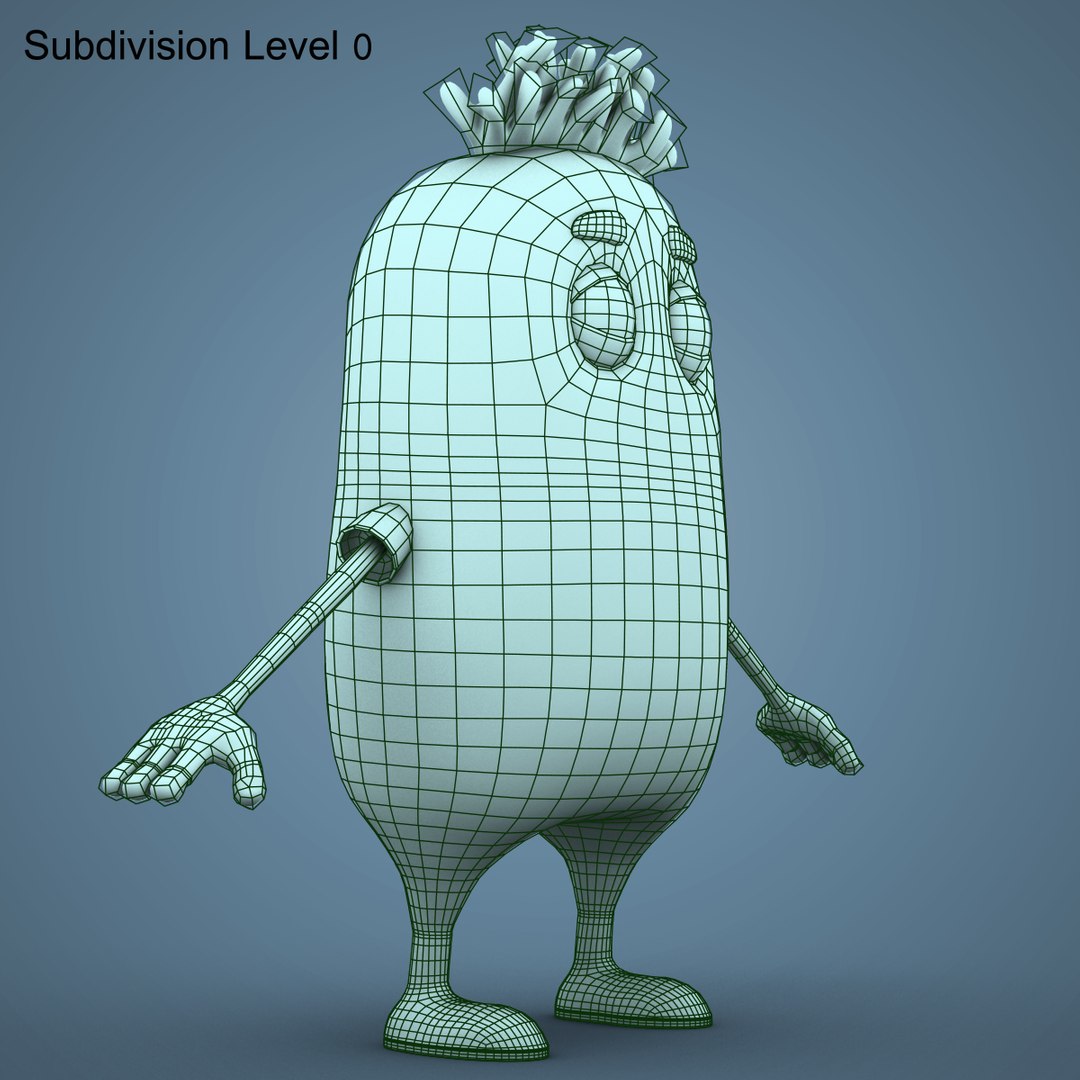 3d Model Low-poly Non Rigged Bean