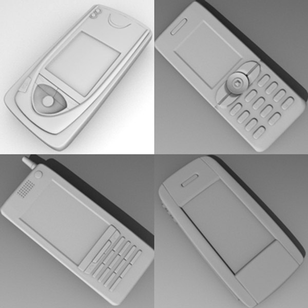 cell phones 3d dxf