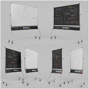 Complete Dual-Sided Writing Boards - Customizable Metal Writing Board Collection