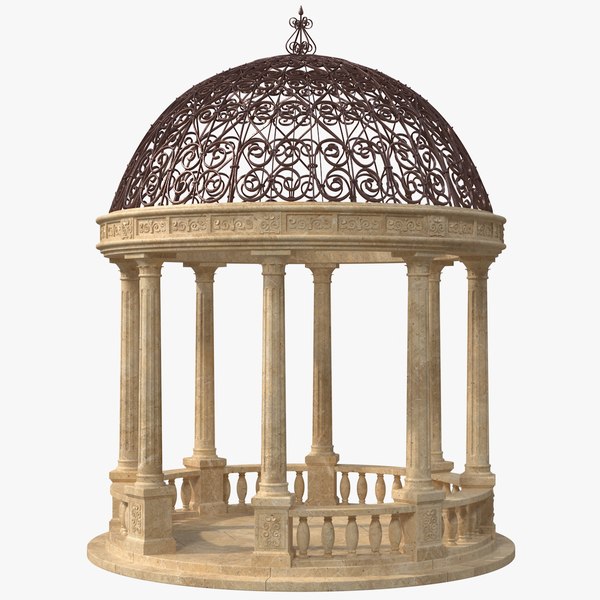 stone gazebo 3D model