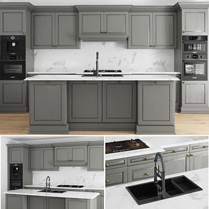 3D model Classic Kitchen 001