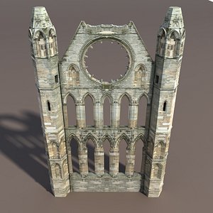 3d castle ruin modelled