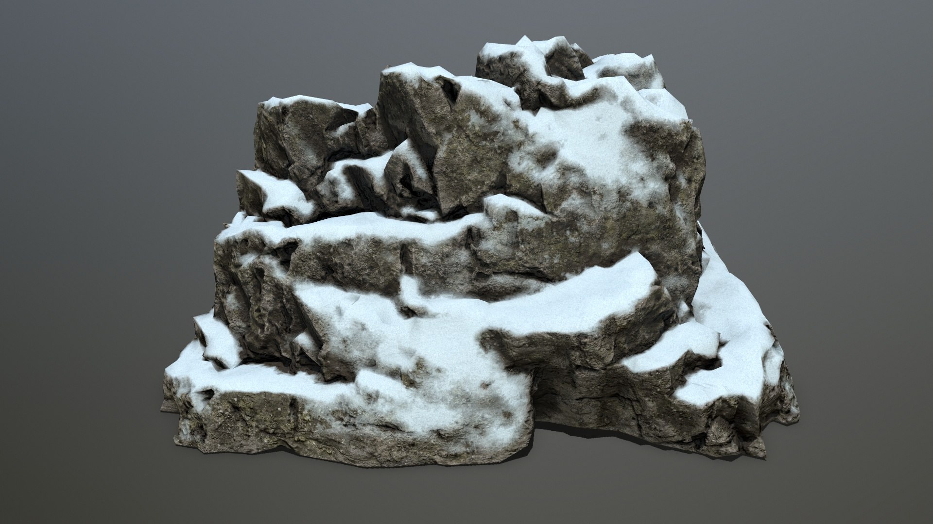Rock Snow Model - TurboSquid 1411566