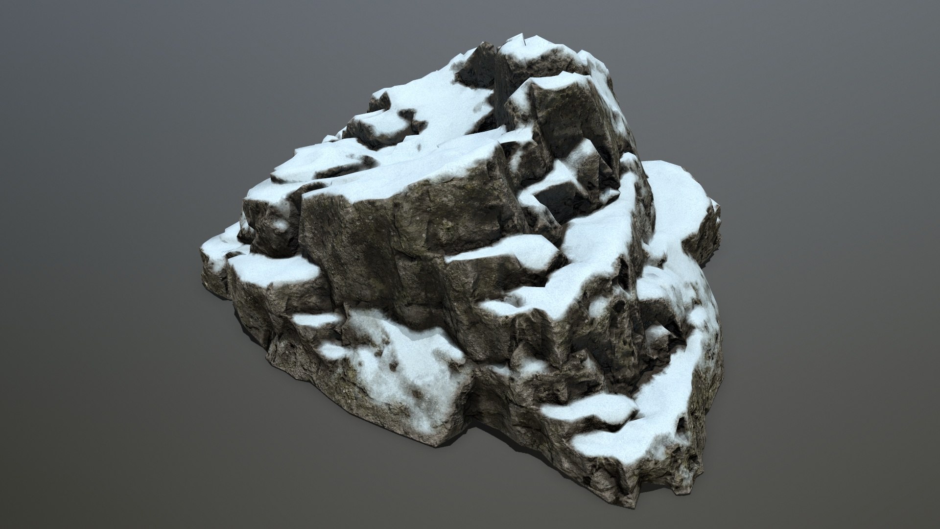 Rock Snow Model - TurboSquid 1411566