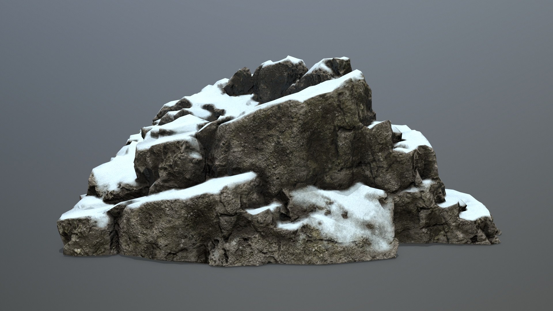 Rock Snow Model - TurboSquid 1411566