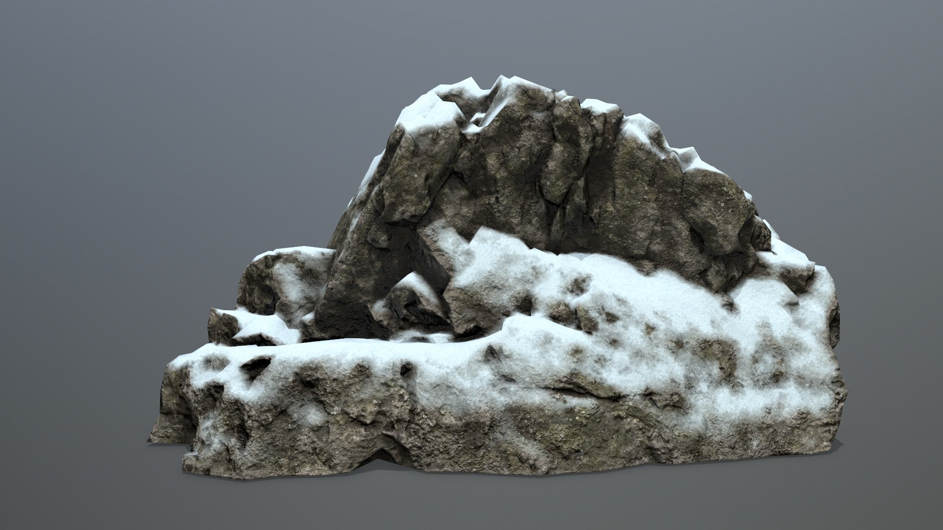 Rock Snow Model - TurboSquid 1411566