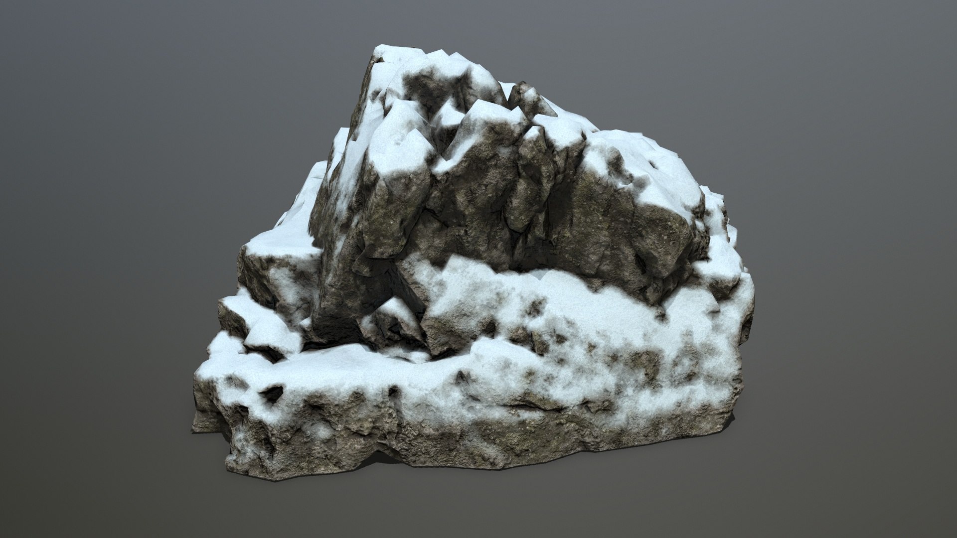 Rock Snow Model - TurboSquid 1411566