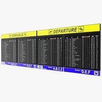 Airport Timetable Arrivals and Departures Board