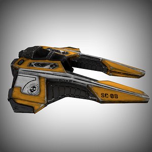 Space ship low poly