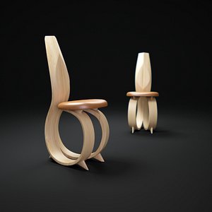 3d model of wooden-chair-by-joseph-walsh