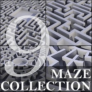 Set of 9 Mazes