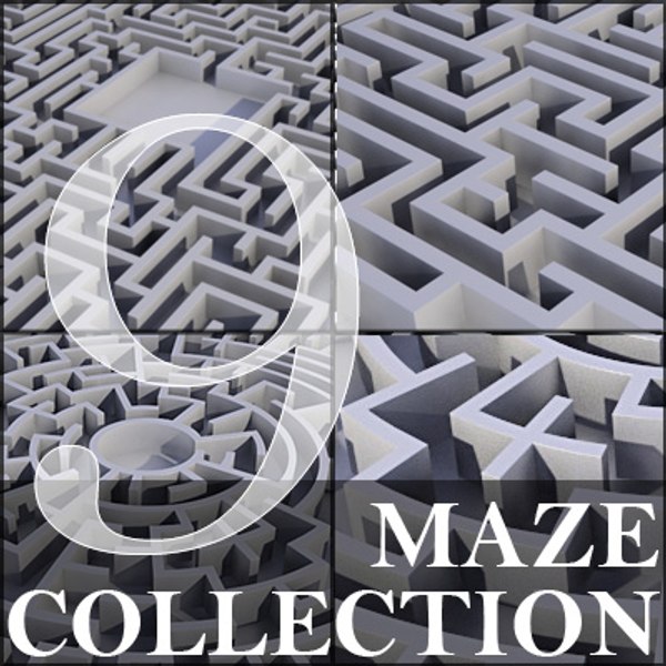 3D Maze of Blue Door model - TurboSquid 1956719
