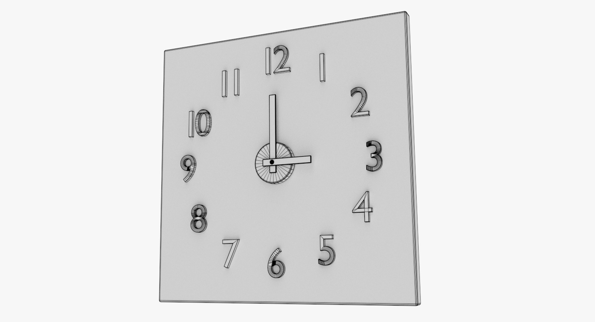 3d Wall Clock Model   Wallclockpreviewwf02wfpreview020001 