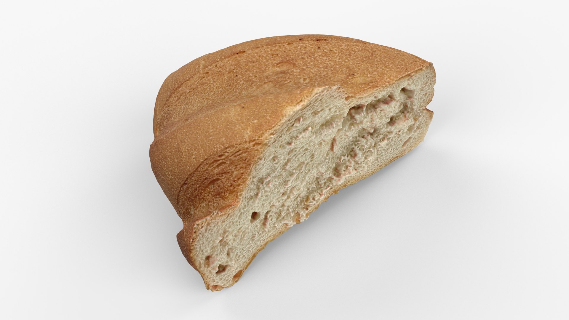 Photorealistic 3D Scan Of Half A Wheat Loaf 3D Model - TurboSquid 2228255