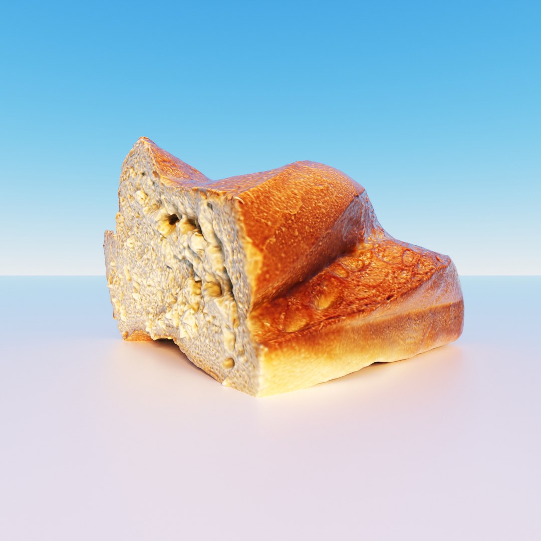 Photorealistic 3D Scan Of Half A Wheat Loaf 3D Model - TurboSquid 2228255