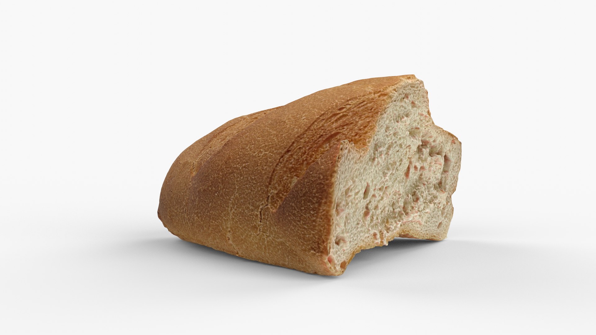 Photorealistic 3D Scan Of Half A Wheat Loaf 3D Model - TurboSquid 2228255