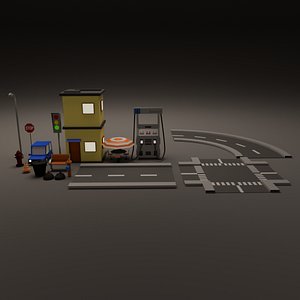City Assets 3D model