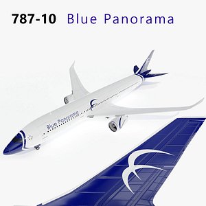 3ds max 787 blue panorama